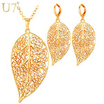 Gold Earrings and Necklace