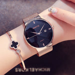Luxury GIMTO Ladies Rose Gold Casual WristWatch