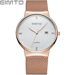 Luxury GIMTO Ladies Rose Gold Casual WristWatch