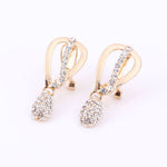 Gold and Crystal Necklace and Earrings