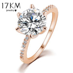 Silver Rose and Gold Crystal Ring