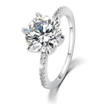 Silver Rose and Gold Crystal Ring